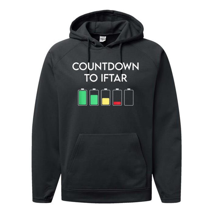 Ramadan Mubarak Kareem, Count Down To Iftar Funny Say Performance Fleece Hoodie