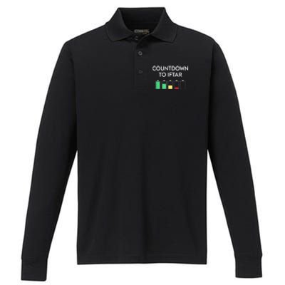 Ramadan Mubarak Kareem, Count Down To Iftar Funny Say Performance Long Sleeve Polo