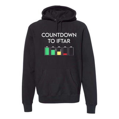 Ramadan Mubarak Kareem, Count Down To Iftar Funny Say Premium Hoodie