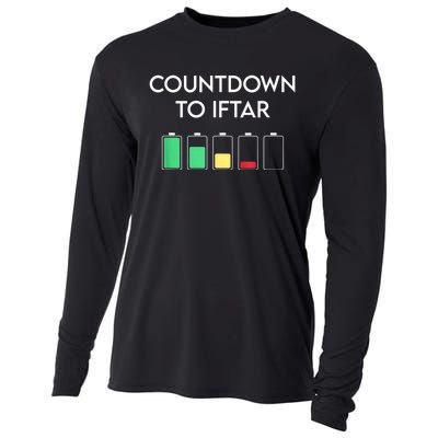 Ramadan Mubarak Kareem, Count Down To Iftar Funny Say Cooling Performance Long Sleeve Crew