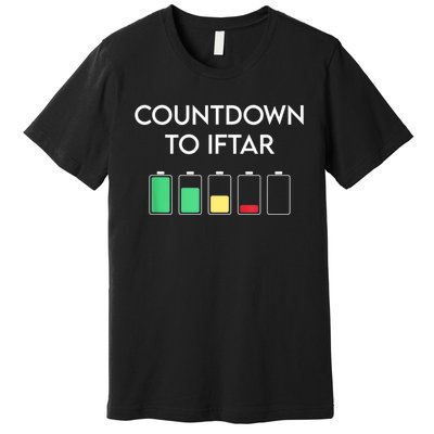 Ramadan Mubarak Kareem, Count Down To Iftar Funny Say Premium T-Shirt