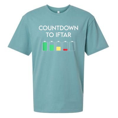 Ramadan Mubarak Kareem, Count Down To Iftar Funny Say Sueded Cloud Jersey T-Shirt