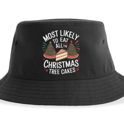 Retro Most Likely To Eat All The Christmas Tree Cakes Debbie Sustainable Bucket Hat