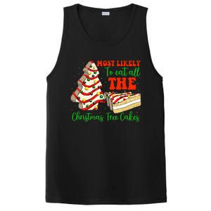 Retro Most Likely To Eat All The Christmas Tree Cakes Debbie PosiCharge Competitor Tank