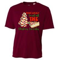 Retro Most Likely To Eat All The Christmas Tree Cakes Debbie Cooling Performance Crew T-Shirt