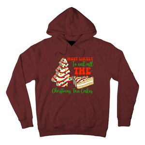 Retro Most Likely To Eat All The Christmas Tree Cakes Debbie Hoodie