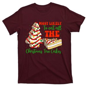 Retro Most Likely To Eat All The Christmas Tree Cakes Debbie T-Shirt