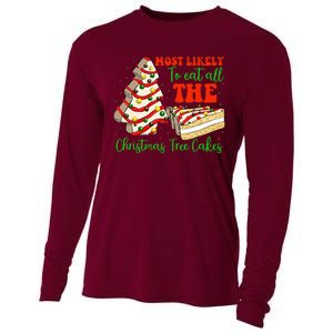 Retro Most Likely To Eat All The Christmas Tree Cakes Debbie Cooling Performance Long Sleeve Crew