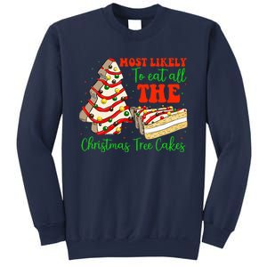 Retro Most Likely To Eat All The Christmas Tree Cakes Debbie Sweatshirt