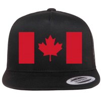 Red Maple Leaf Canada Day Flat Bill Trucker Hat