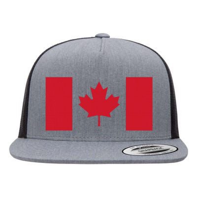 Red Maple Leaf Canada Day Flat Bill Trucker Hat