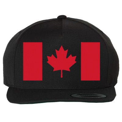 Red Maple Leaf Canada Day Wool Snapback Cap