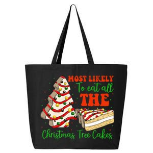 Retro Most Likely To Eat All The Christmas Tree Cakes Debbie 25L Jumbo Tote