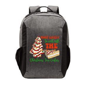 Retro Most Likely To Eat All The Christmas Tree Cakes Debbie Vector Backpack