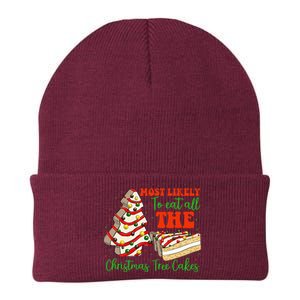 Retro Most Likely To Eat All The Christmas Tree Cakes Debbie Knit Cap Winter Beanie