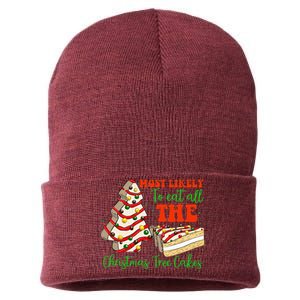 Retro Most Likely To Eat All The Christmas Tree Cakes Debbie Sustainable Knit Beanie