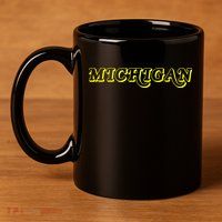 Retro Michigan Logo 11oz C Handle Ceramic Mug