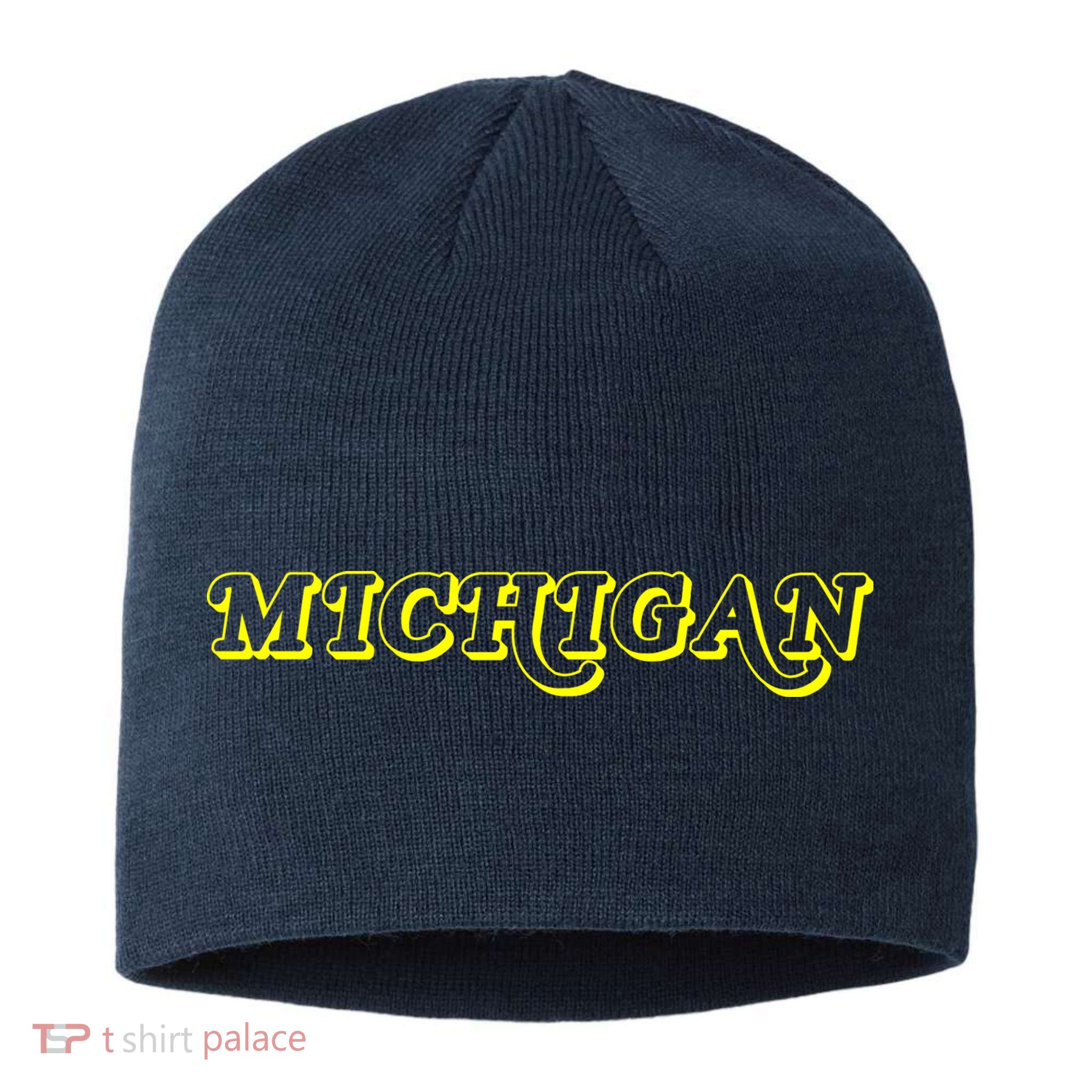 Retro Michigan Logo Sustainable Beanie