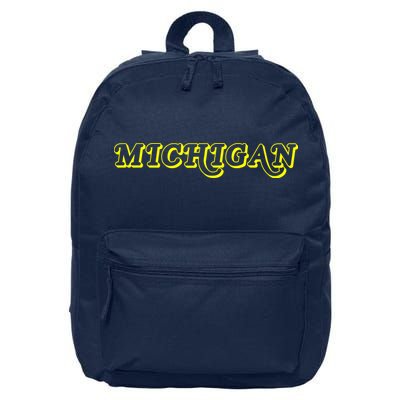 Retro Michigan Logo 16 in Basic Backpack
