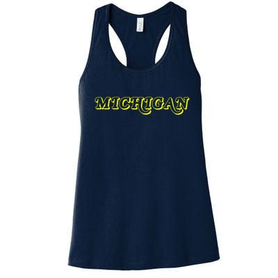 Retro Michigan Logo Women's Racerback Tank