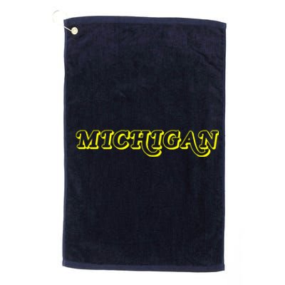 Retro Michigan Logo Platinum Collection Golf Towel