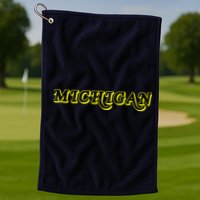 Retro Michigan Logo Golf Towel