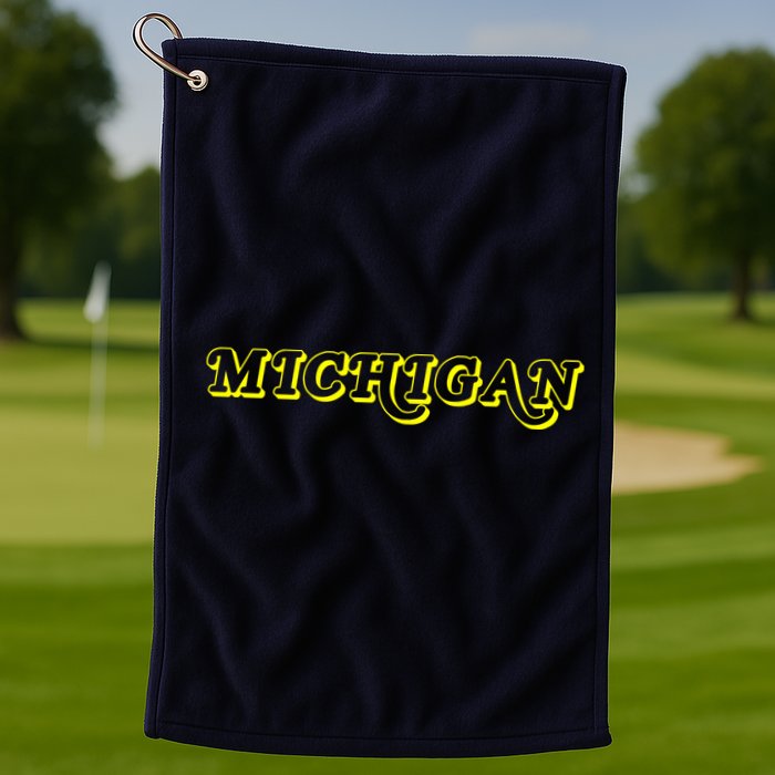 Retro Michigan Logo Golf Towel