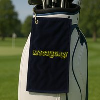 Retro Michigan Logo Golf Towel