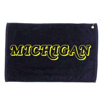 Retro Michigan Logo Grommeted Golf Towel