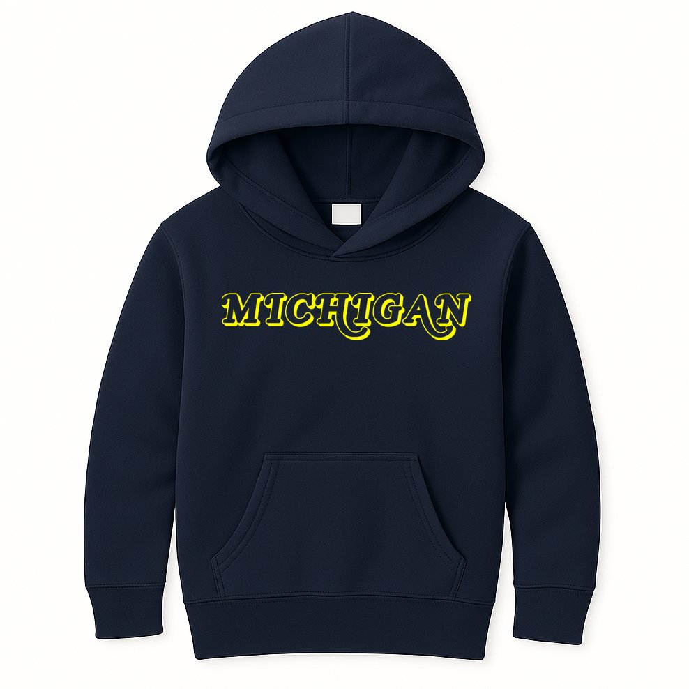 Retro Michigan Logo Kids Hoodie
