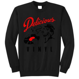 Retro Music Lover Quote Delicious Meme Vinyl Funny Basic Sweatshirt