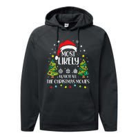 Retro Most Likely To Watch All The Christmas Movies Family Performance Fleece Hoodie