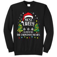 Retro Most Likely To Watch All The Christmas Movies Family Sweatshirt