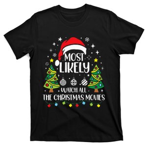 Retro Most Likely To Watch All The Christmas Movies Family T-Shirt