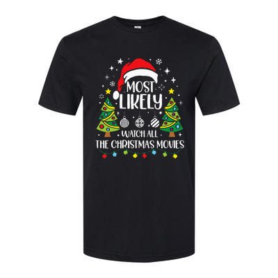 Retro Most Likely To Watch All The Christmas Movies Family Softstyle CVC T-Shirt