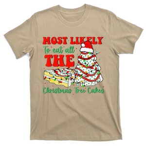 Retro Most Likely To Eat All The Christmas Tree Cakes Debbie T-Shirt