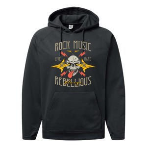 Rock Music Live Hard Always Performance Fleece Hoodie