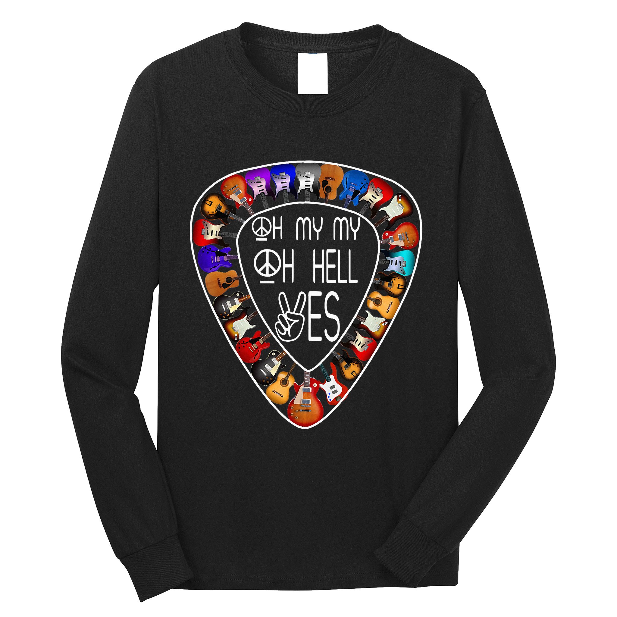 Retro Music Lover's Yes Hells My Petty Guitar Long Sleeve Shirt