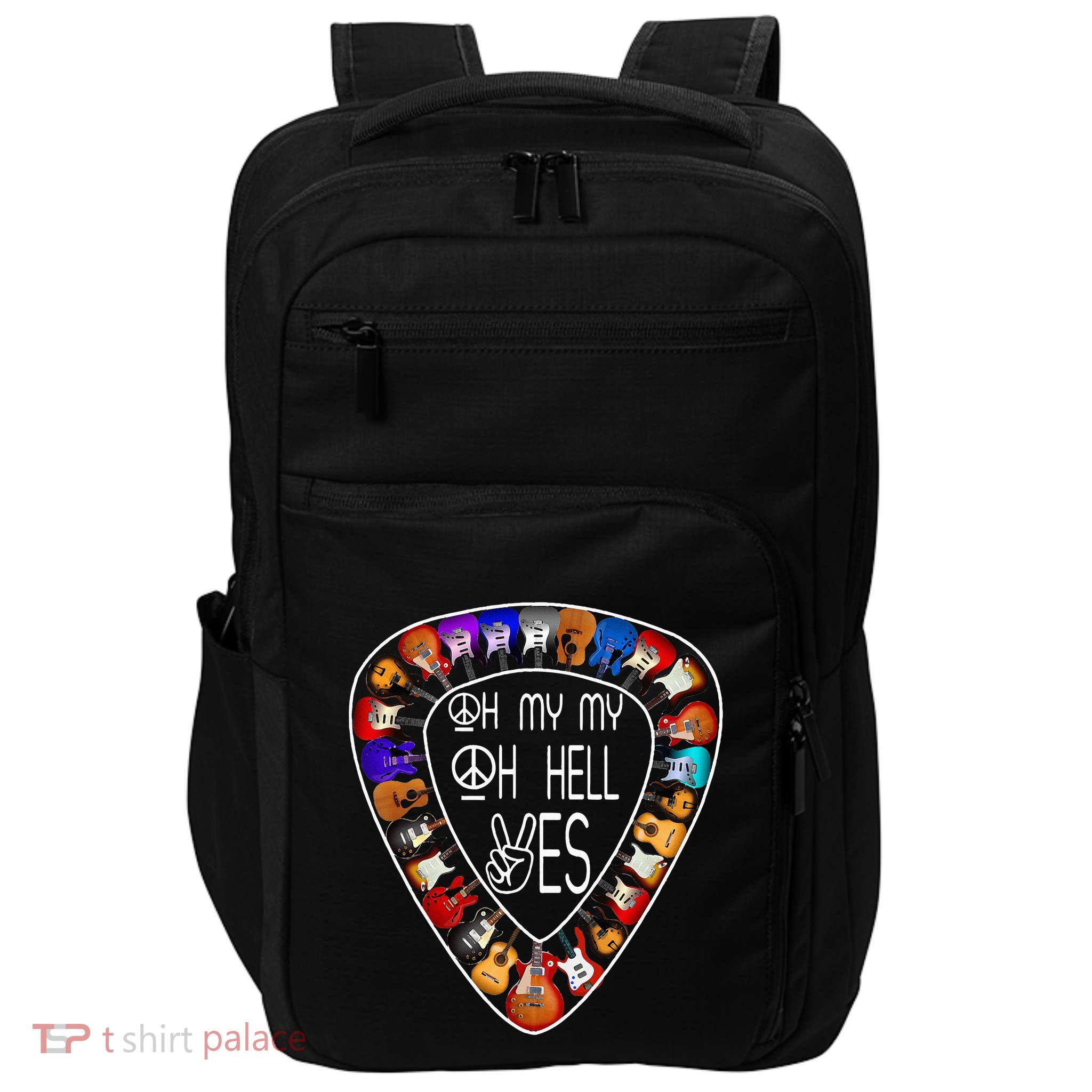 Retro Music Lover's Yes Hells My Petty Guitar Impact Tech Backpack