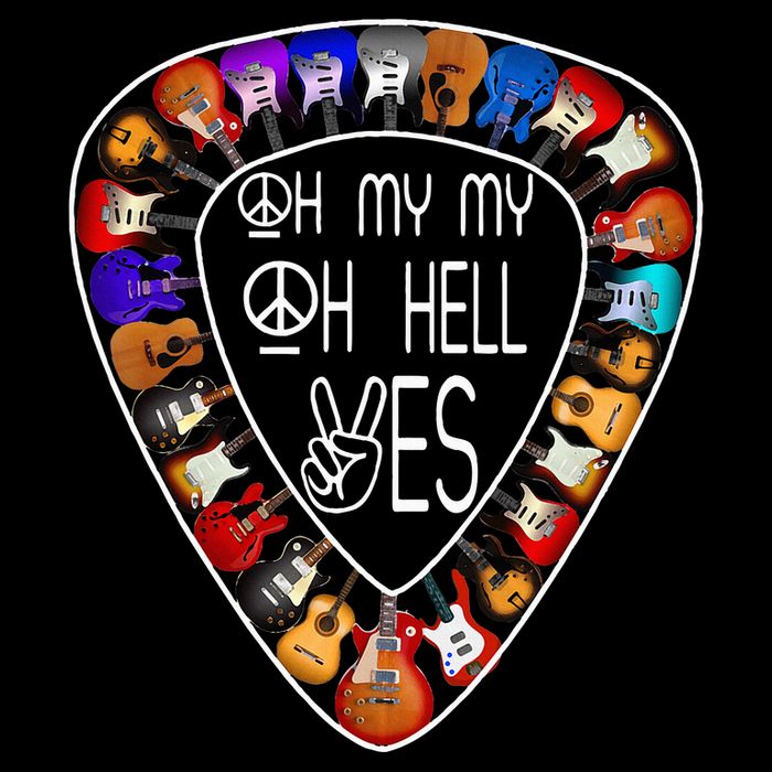 Retro Music Lover's Yes Hells My Petty Guitar Toddler Hoodie