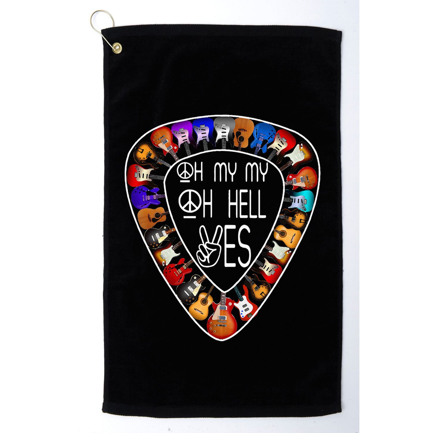 Retro Music Lover's Yes Hells My Petty Guitar Golf Towel