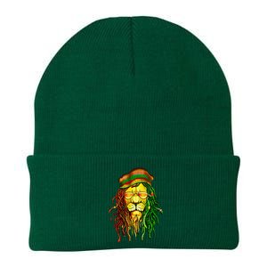 Reggae Music Lovers Jamaican Lion Knit Cap Winter Beanie