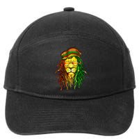 Reggae Music Lovers Jamaican Lion 7-Panel Snapback Hat