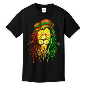 Reggae Music Lovers Jamaican Lion Kids T-Shirt