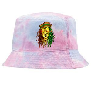 Reggae Music Lovers Jamaican Lion Tie-Dyed Bucket Hat