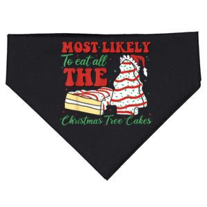 Retro Most Likely To Eat All The Christmas Tree Cakes Debbie USA-Made Doggie Bandana