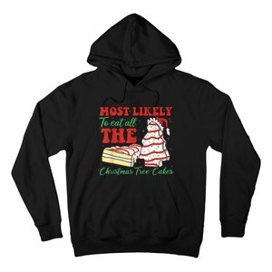 Retro Most Likely To Eat All The Christmas Tree Cakes Debbie Hoodie