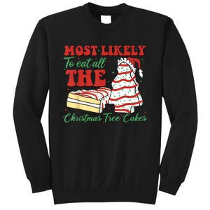 Retro Most Likely To Eat All The Christmas Tree Cakes Debbie Sweatshirt