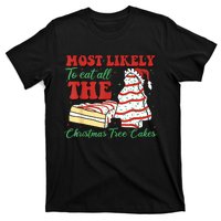 Retro Most Likely To Eat All The Christmas Tree Cakes Debbie T-Shirt