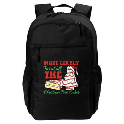 Retro Most Likely To Eat All The Christmas Tree Cakes Debbie Backpack
